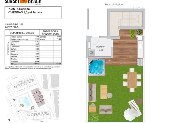 3 quarto Apartamento para venda em Playa Tamarit - Playa Lissa, Santa Pola com piscina - 495 000 € (Ref: 8407365)