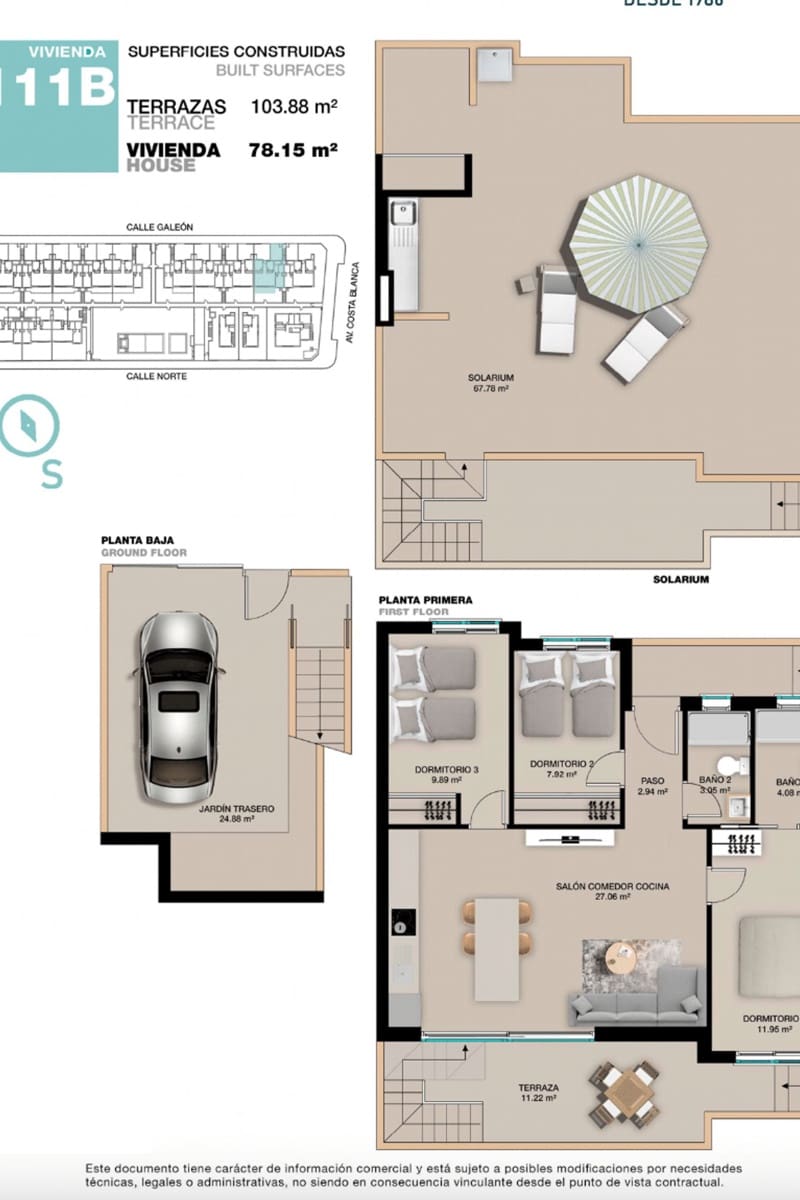 3 Zimmer Apartment zu verkaufen in Torre de la Horadada mit Pool - 385.000 € (Ref: 8449845)