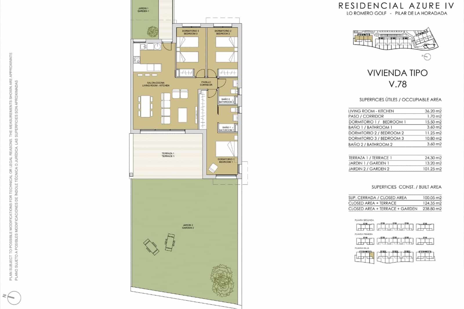 3 soverom Leilighet til salgs i Pinar de Campoverde med svømmebasseng - € 334 900 (Ref: 8478714)
