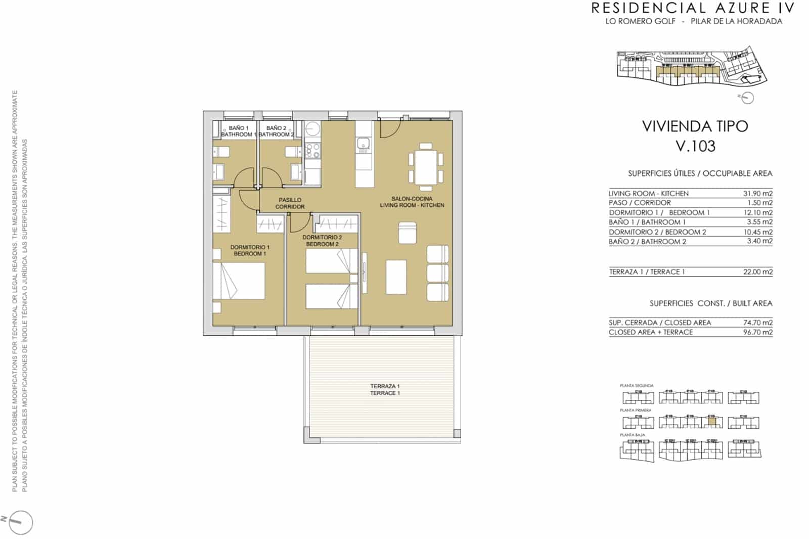3 soverom Leilighet til salgs i Pinar de Campoverde med svømmebasseng - € 334 900 (Ref: 8478714)