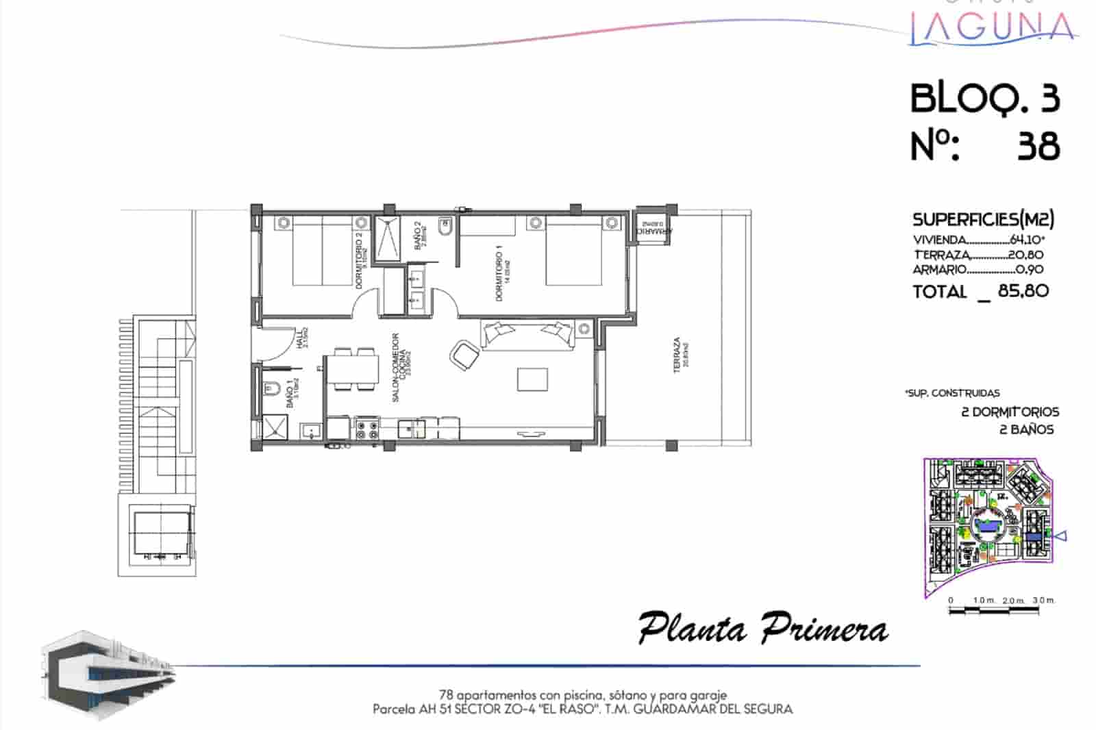 2 sovrum Lägenhet till salu i El Raso med pool - 222 000 € (Ref: 8517272)