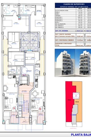 Apartamento de 3 habitaciones en El Molino, Torrevieja en venta con piscina - 279.000 € (Ref: 8531006)
