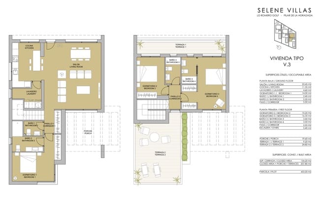 3 makuuhuone Huvila myytävänä paikassa Pinar de Campoverde, Pilar de la Horadada mukana uima-altaan - 539 900 € (Ref: 8595557)