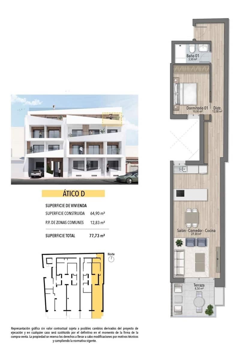 2 soverom Leilighet til salgs i Torrevieja med svømmebasseng - € 350 000 (Ref: 8799116)