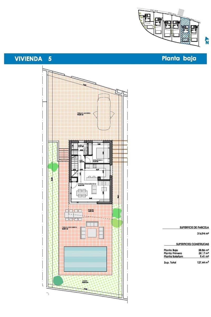 3 sypialnia Willa na sprzedaż w Pilar de la Horadada z basenem - 484 900 € (Ref: 8855373)