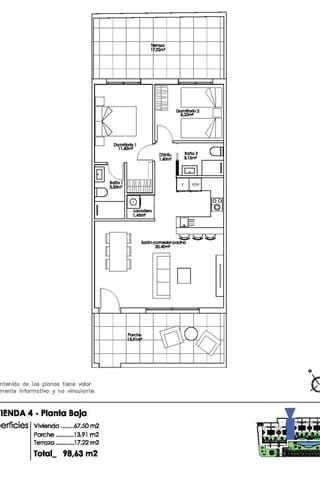 Apartamento de 2 habitaciones en Pilar de la Horadada ciudad, Pilar de la Horadada en venta con piscina - 255.000 € (Ref: 8901453)