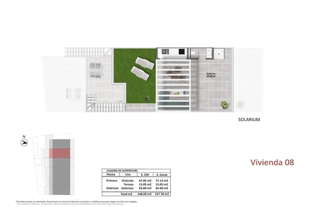 2 makuuhuone Huoneisto myytävänä paikassa Pilar de la Horadada ciudad, Pilar de la Horadada mukana uima-altaan - 319 900 € (Ref: 8940939)