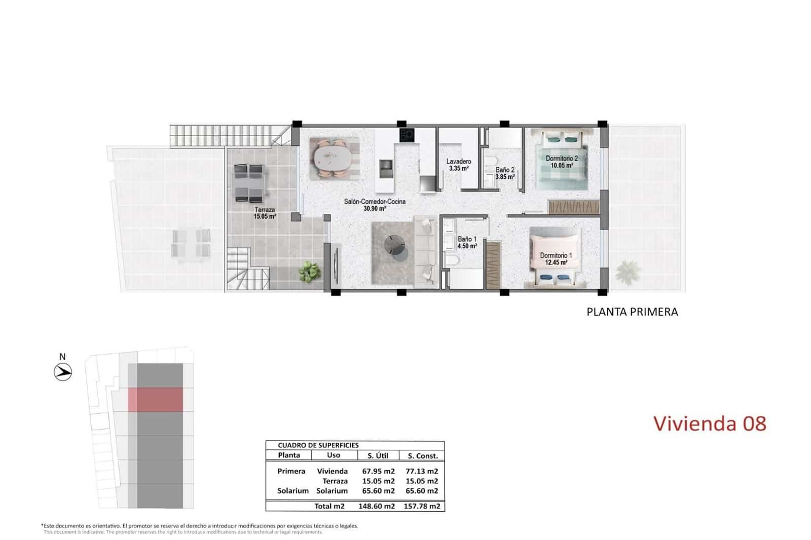2 sovrum Lägenhet till salu i Pilar de la Horadada med pool - 319 900 € (Ref: 8940939)