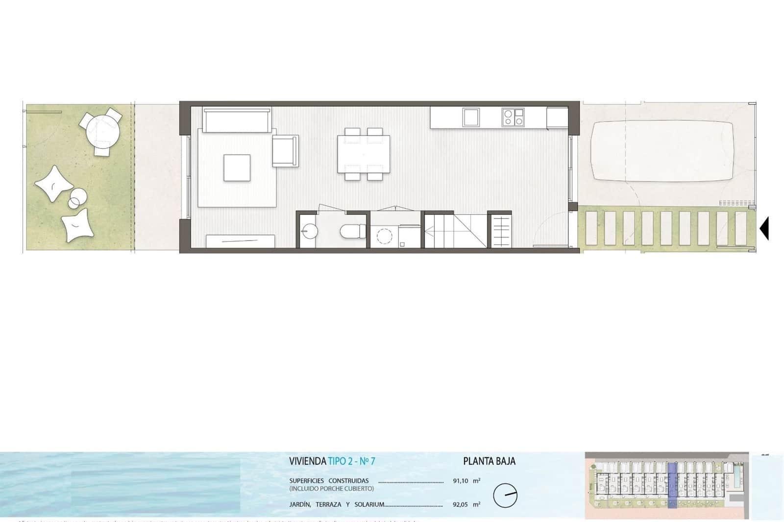 2 sovrum Hus till salu i Pilar de la Horadada med pool - 299 900 € (Ref: 8940940)