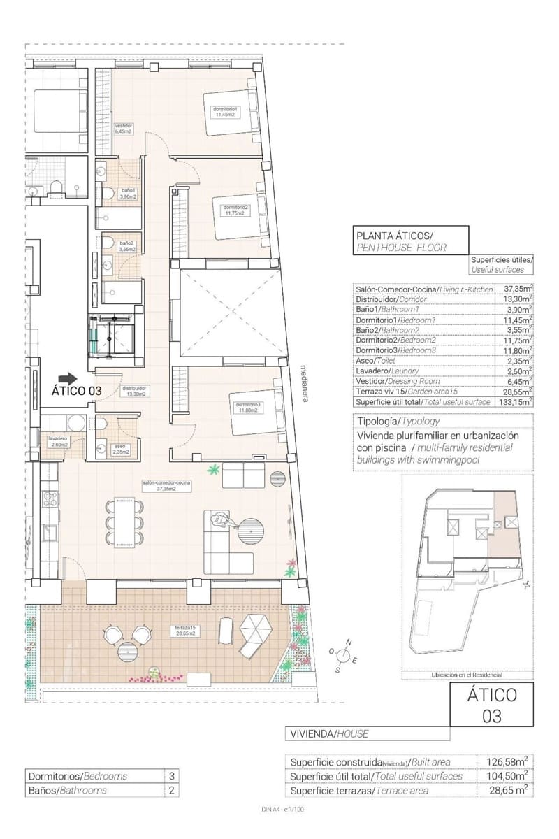 3 sypialnia Apartament na sprzedaż w Elche / Elx z basenem - 305 000 € (Ref: 8997233)