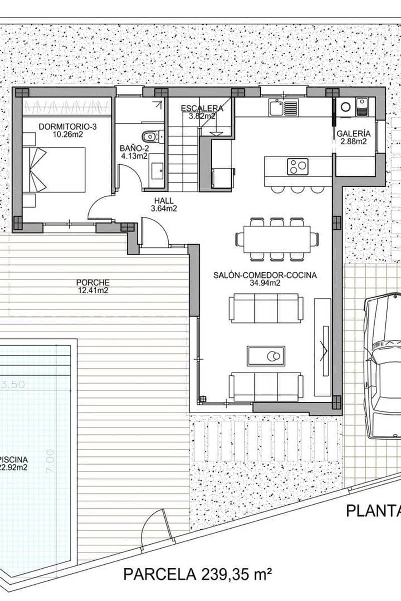 3 makuuhuone Huvila myytävänä paikassa Benijofar mukana uima-altaan - 531 000 € (Ref: 8997377)
