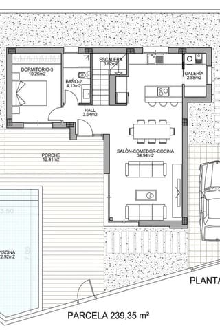 3 makuuhuone Huvila myytävänä paikassa Benijófar mukana uima-altaan - 531 000 € (Ref: 8997377)