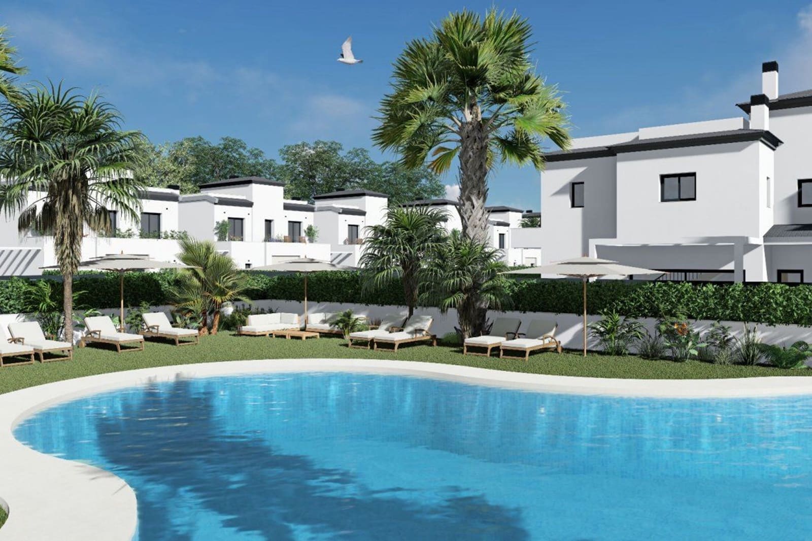 3 soveværelse Lejlighed til salg i Gran Alacant med swimmingpool - € 410.000 (Ref: 9005965)