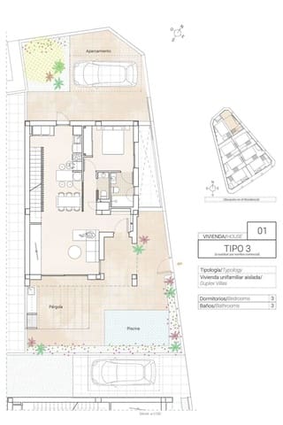 3 quarto Moradia para venda em Hondón de las Nieves com piscina - 357 250 € (Ref: 9041326)