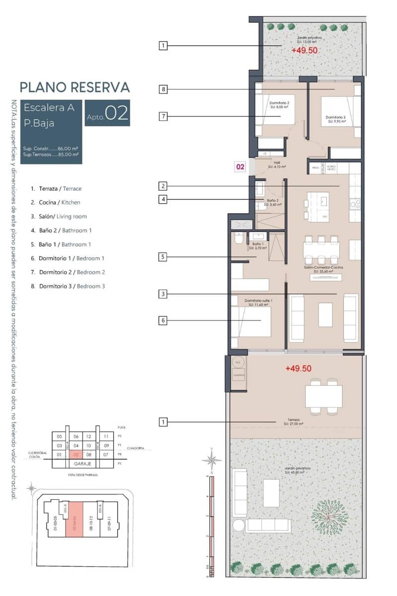3 camera da letto Appartamento in vendita in Benijofar con piscina - 349.900 € (Rif: 9409380)