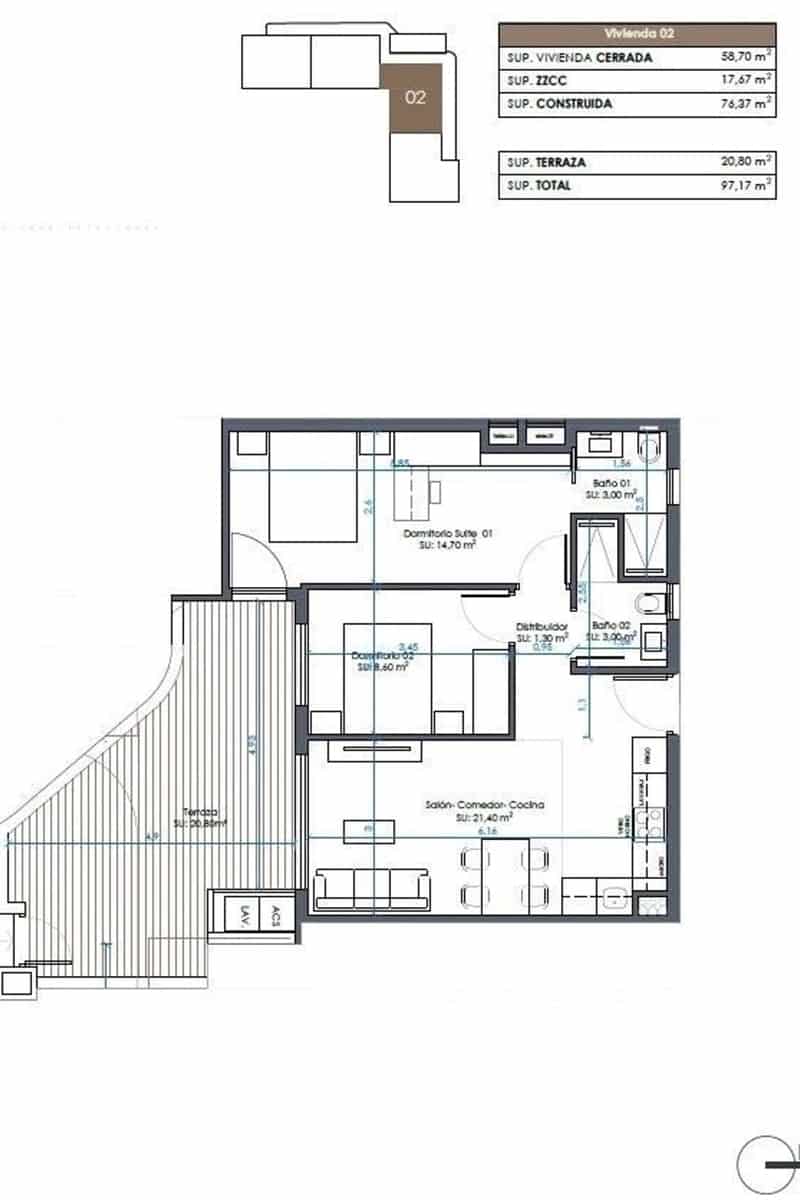 2 sovrum Lägenhet till salu i Guardamar del Segura med pool - 295 000 € (Ref: 9426375)