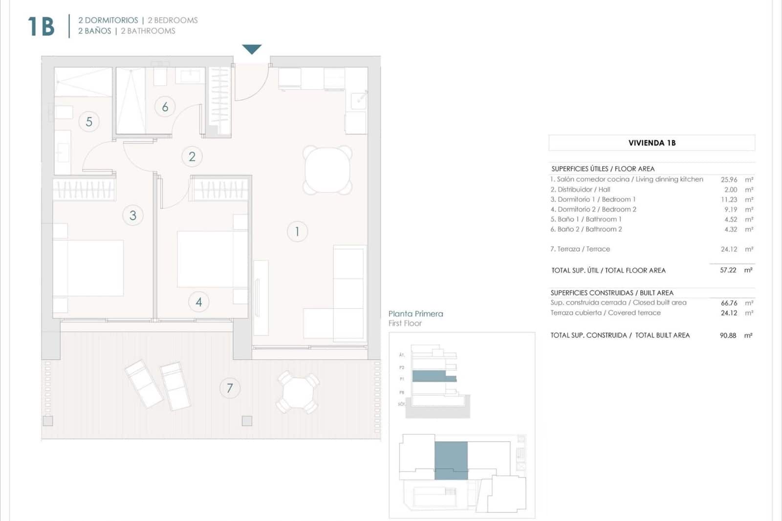 2 sovrum Lägenhet till salu i Benijofar med pool - 285 000 € (Ref: 9459465)