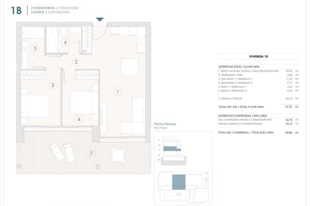 2 sovrum Lägenhet till salu i Benijófar med pool - 285 000 € (Ref: 9459465)