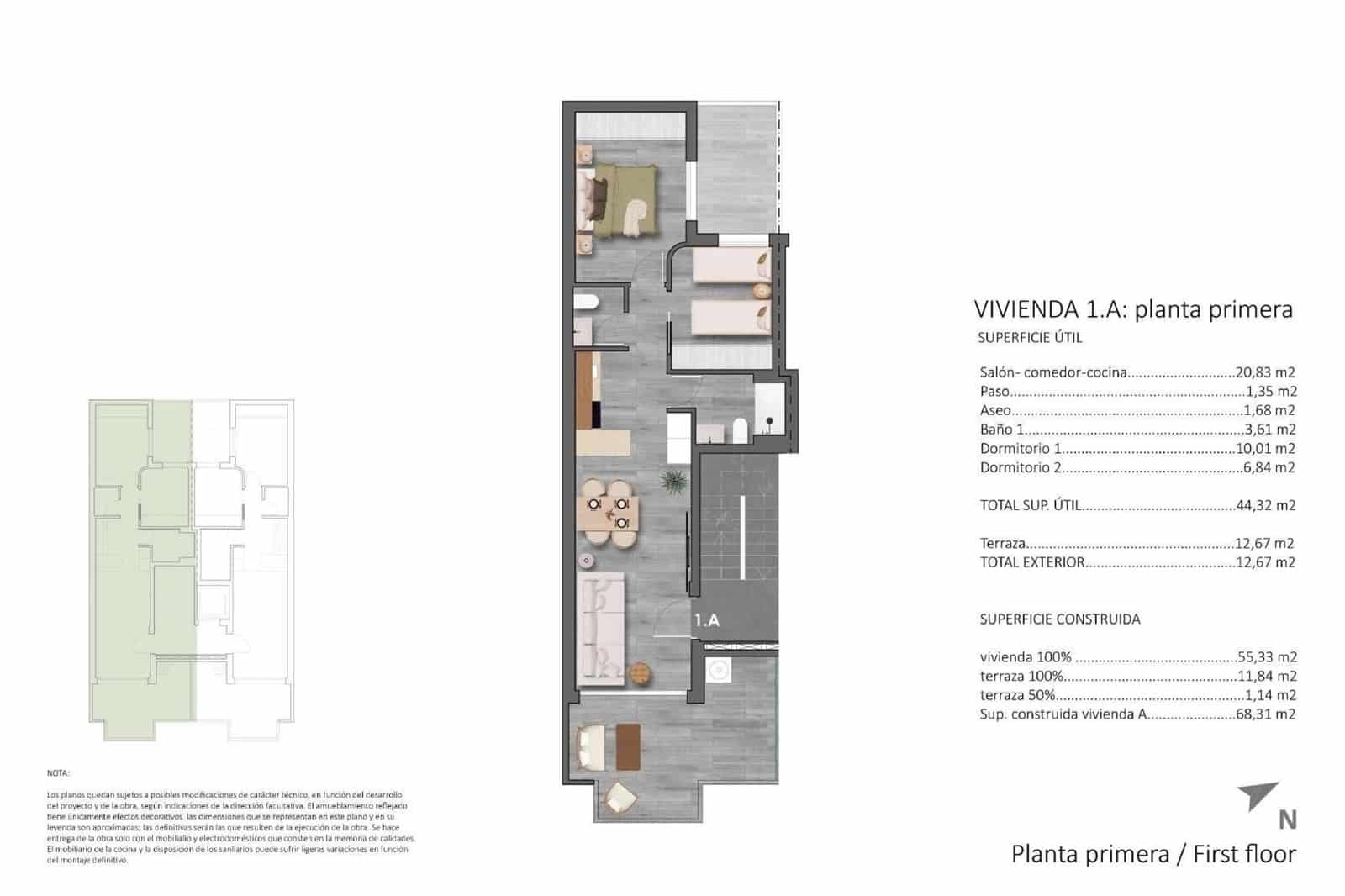 2 bedroom Apartment for sale in Pilar de la Horadada with pool - € 295,900 (Ref: 9465919)