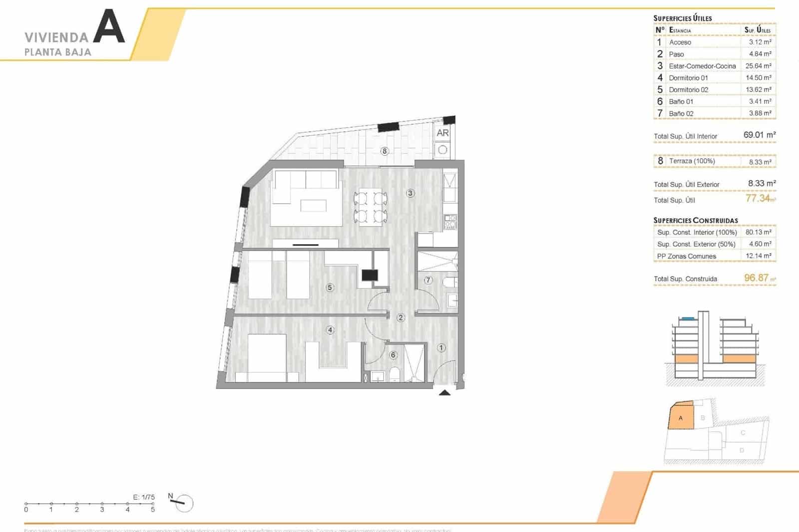 2 bedroom Apartment for sale in Torrevieja with pool - € 259,000 (Ref: 9500039)