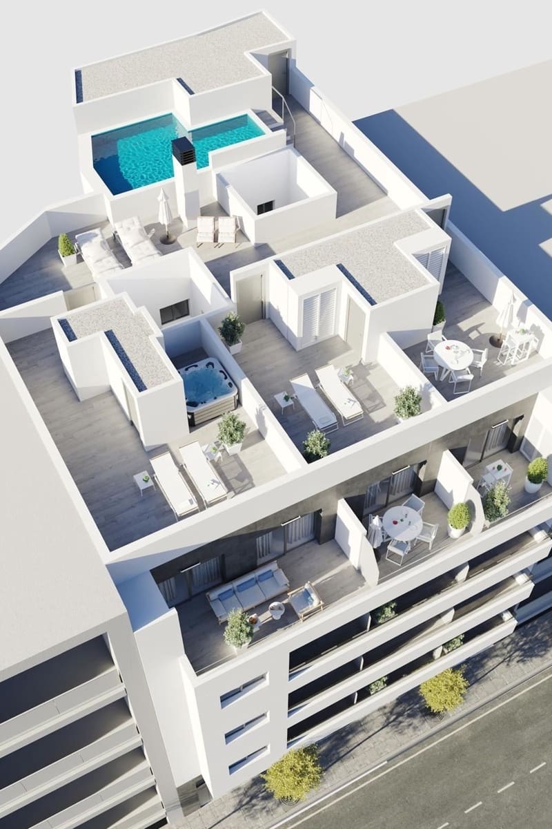 2 bedroom Apartment for sale in Torrevieja with pool - € 299,000 (Ref: 9510118)