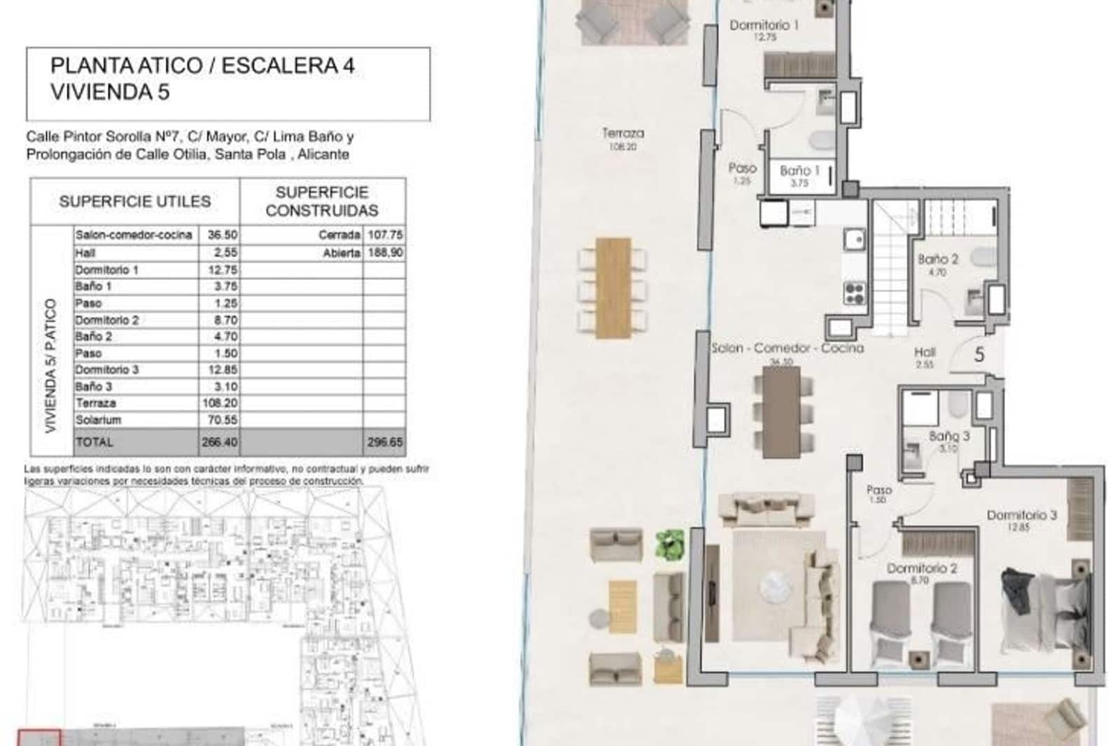 3 soverom Leilighet til salgs i Santa Pola med svømmebasseng - € 530 000 (Ref: 9566555)