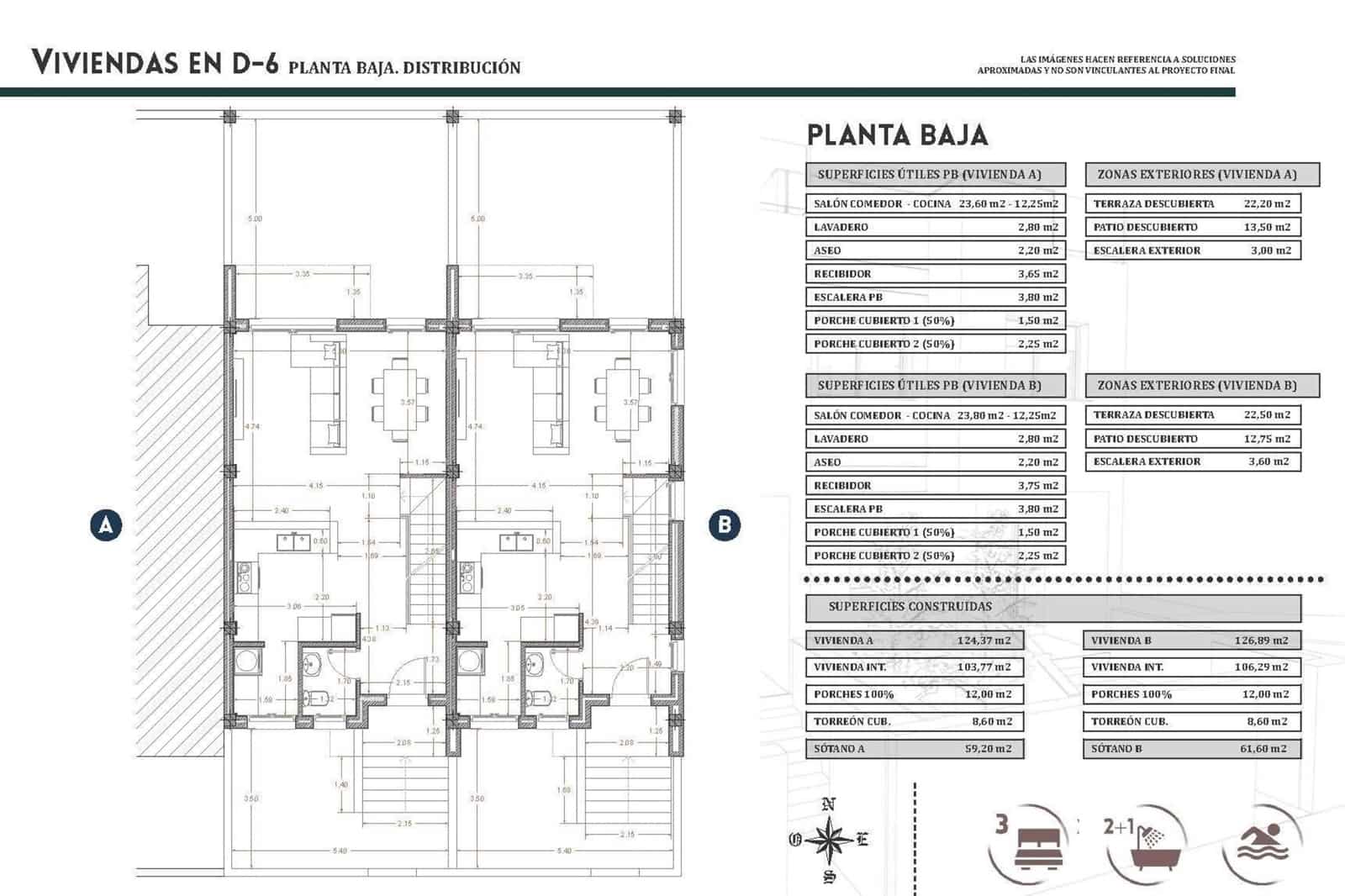 3 soverom Hus til salgs i Bigastro med svømmebasseng - € 250 000 (Ref: 9598091)