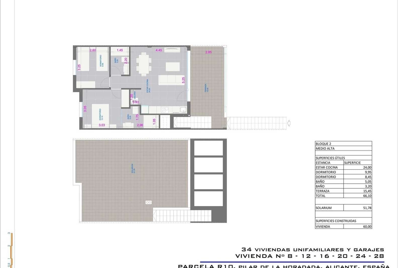 2 sovrum Lägenhet till salu i Torre de la Horadada med pool - 296 000 € (Ref: 9602990)