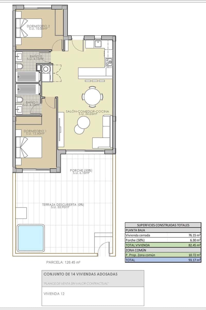 2 Zimmer Apartment zu verkaufen in Rojales - 261.900 € (Ref: 9609940)