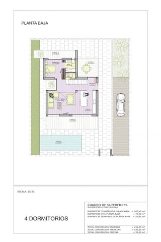 4 makuuhuone Huvila myytävänä paikassa Campoamor, Orihuela mukana uima-altaan - 3 200 000 € (Ref: 9635034)