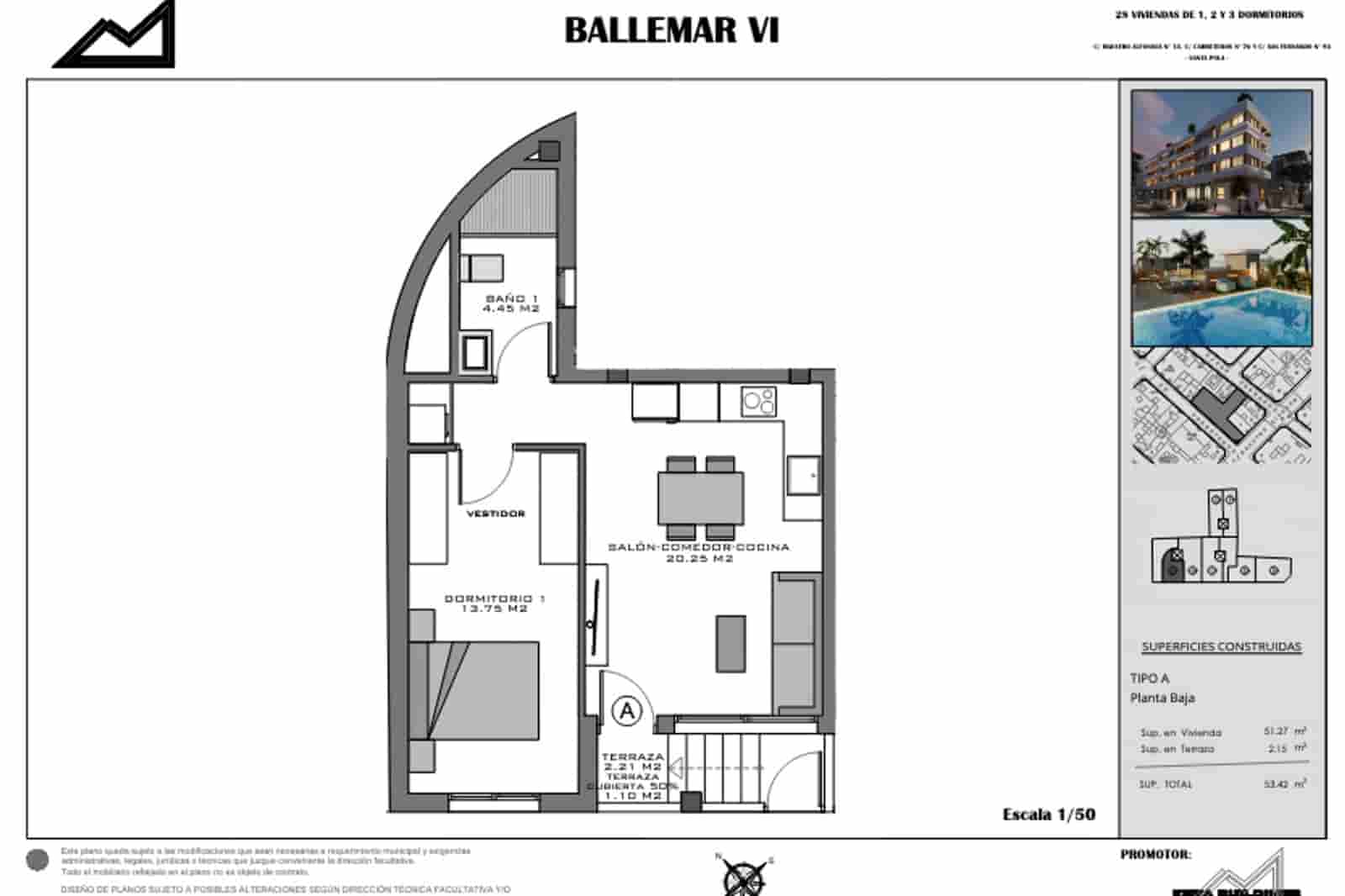 1 makuuhuone Huoneisto myytävänä paikassa Santa Pola mukana uima-altaan - 190 000 € (Ref: 9665141)