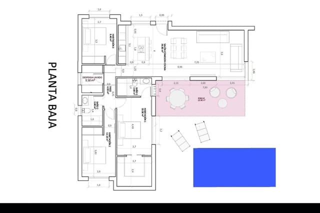 3 soveværelse Villa til salg i Alicante by med swimmingpool - € 505.900 (Ref: 9707942)