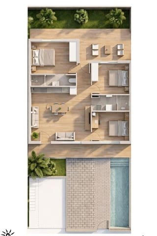 3 sovrum Lägenhet till salu i Pilar de la Horadada ciudad, Pilar de la Horadada med pool - 369 900 € (Ref: 9708081)