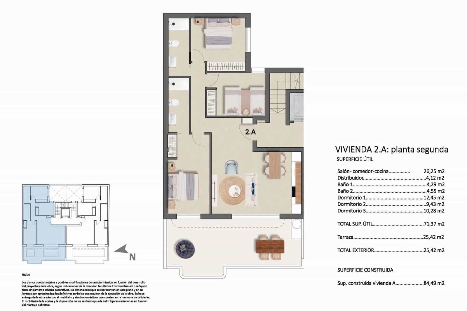 Apartamento de 3 habitaciones en Pilar de la Horadada en venta con piscina - 378.900 € (Ref: 9714067)