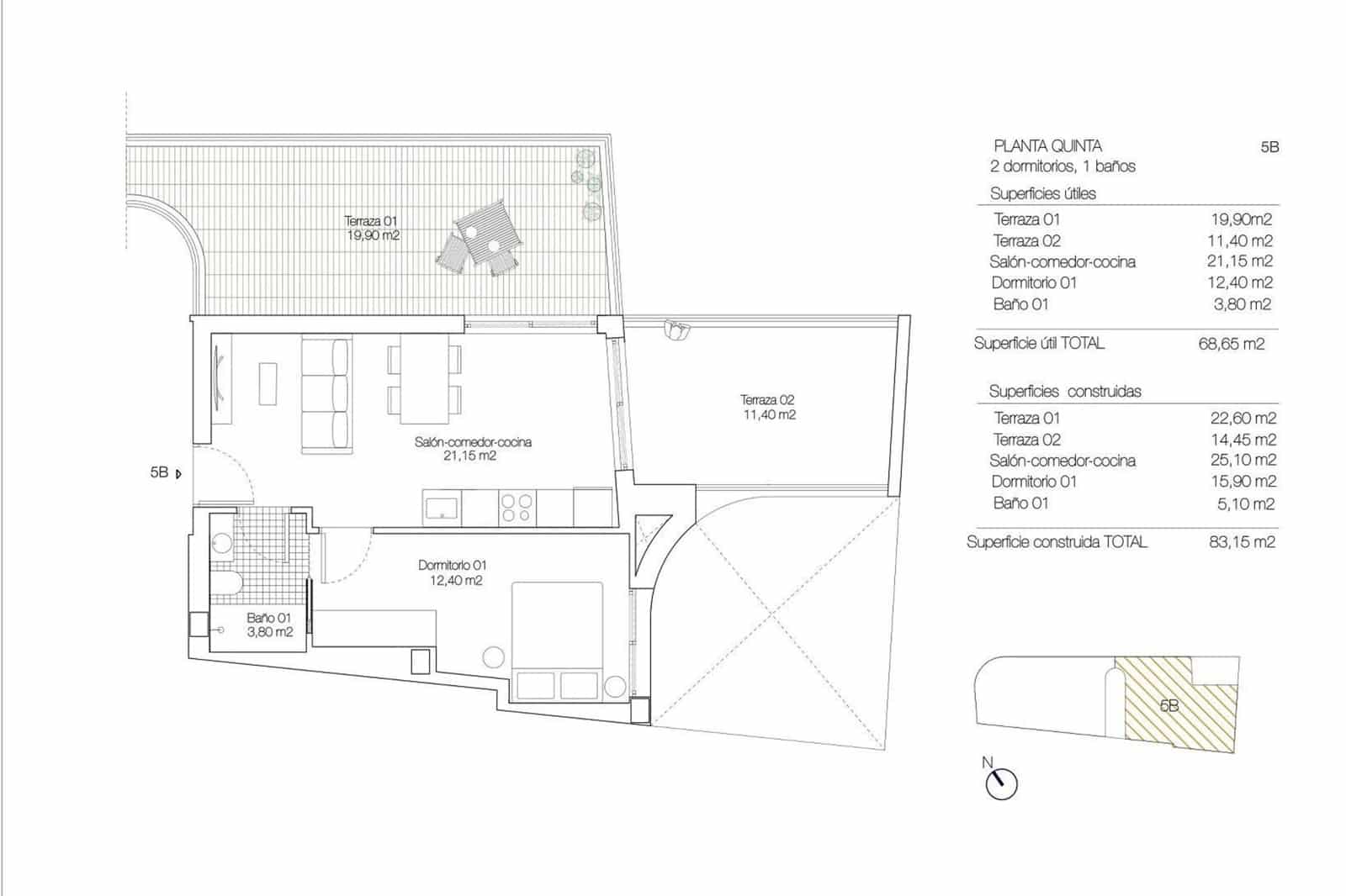1 soveværelse Lejlighed til salg i Torrevieja med swimmingpool - € 425.950 (Ref: 9723504)