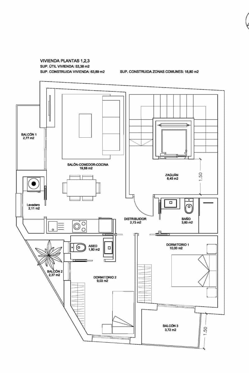 2 makuuhuone Huoneisto myytävänä paikassa Bigastro - 176 000 € (Ref: 9756298)