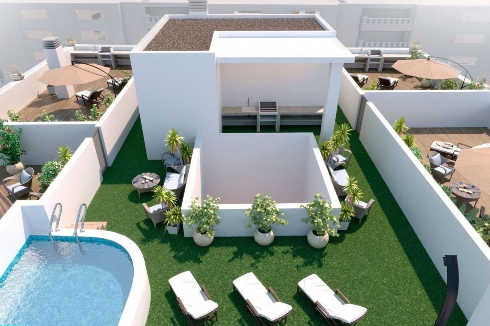 2 soveværelse Lejlighed til salg i Torrevieja med swimmingpool - € 349.000 (Ref: 9782104)