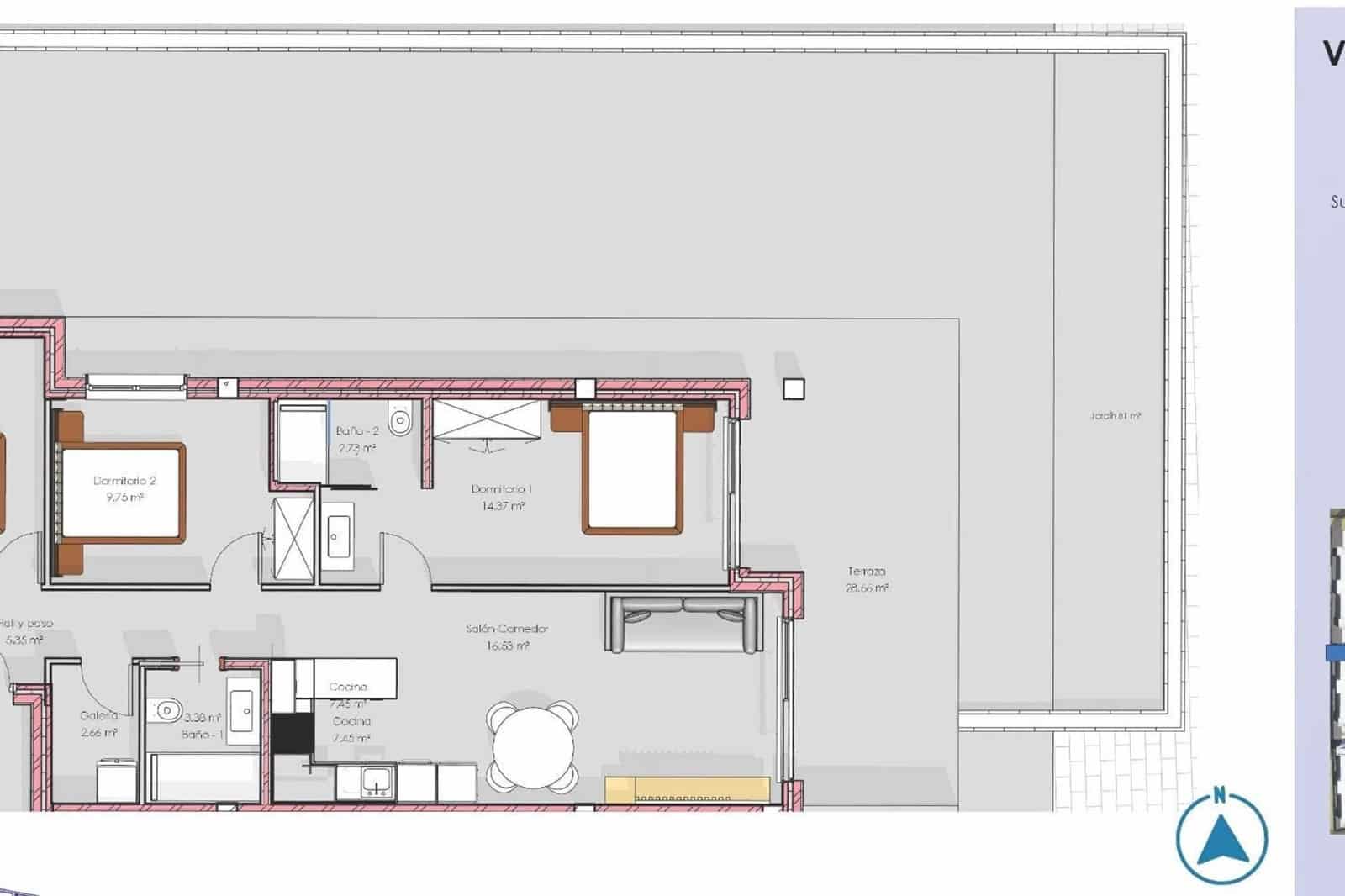 Apartamento de 3 habitaciones en El Raso en venta con piscina - 340.000 € (Ref: 9798135)