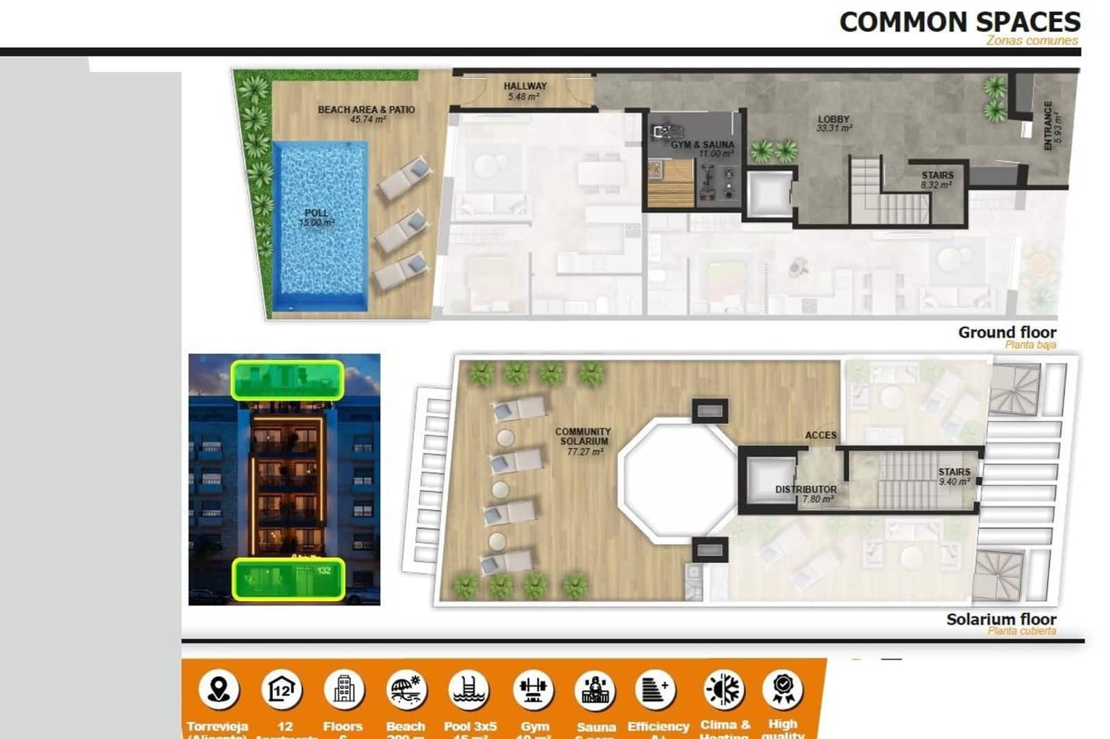1 quarto Apartamento para venda em Torrevieja - 225 000 € (Ref: 9866042)