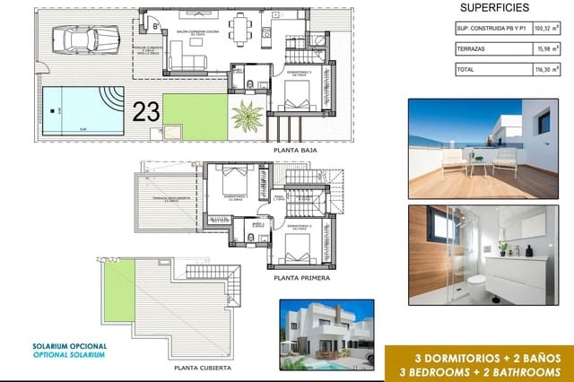 3 sypialnia Willa na sprzedaż w San Miguel de Salinas z basenem - 395 000 € (Ref: 9872389)