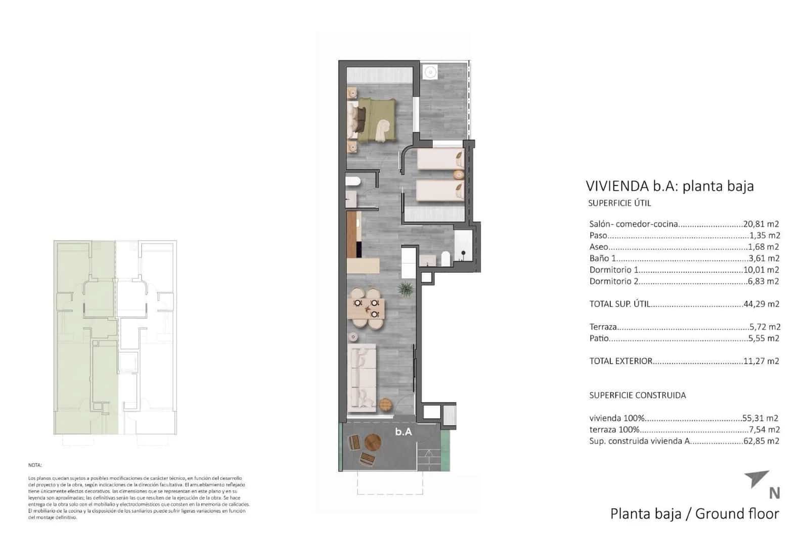 2 soveværelse Lejlighed til salg i Torre de la Horadada med swimmingpool - € 295.900 (Ref: 9872390)
