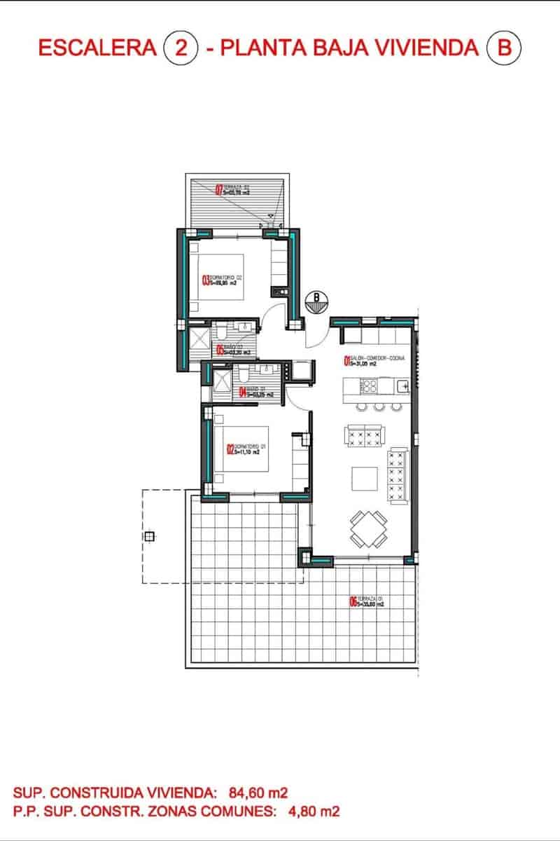 2 chambre Appartement à vendre à Aguas Nuevas avec piscine - 274 900 € (Ref: 9877108)