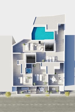 2 soveværelse Lejlighed til salg i El Molino, Torrevieja med swimmingpool - € 299.000 (Ref: 9914929)