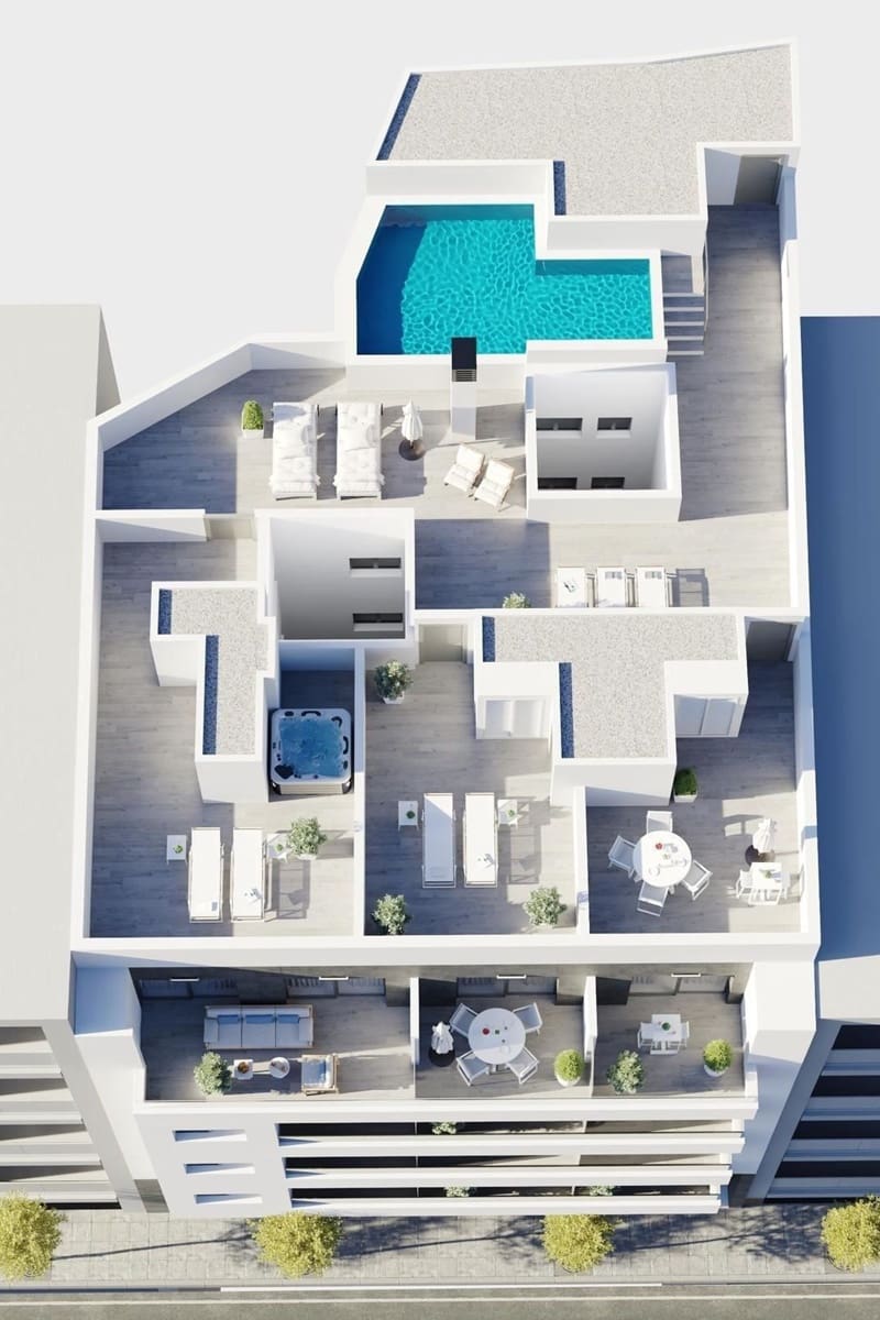 2 soveværelse Lejlighed til salg i Torrevieja med swimmingpool - € 299.000 (Ref: 9914929)