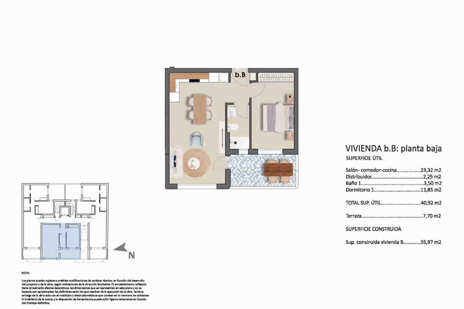 1 soveværelse Lejlighed til salg i Torre de la Horadada med swimmingpool - € 245.900 (Ref: 9938690)
