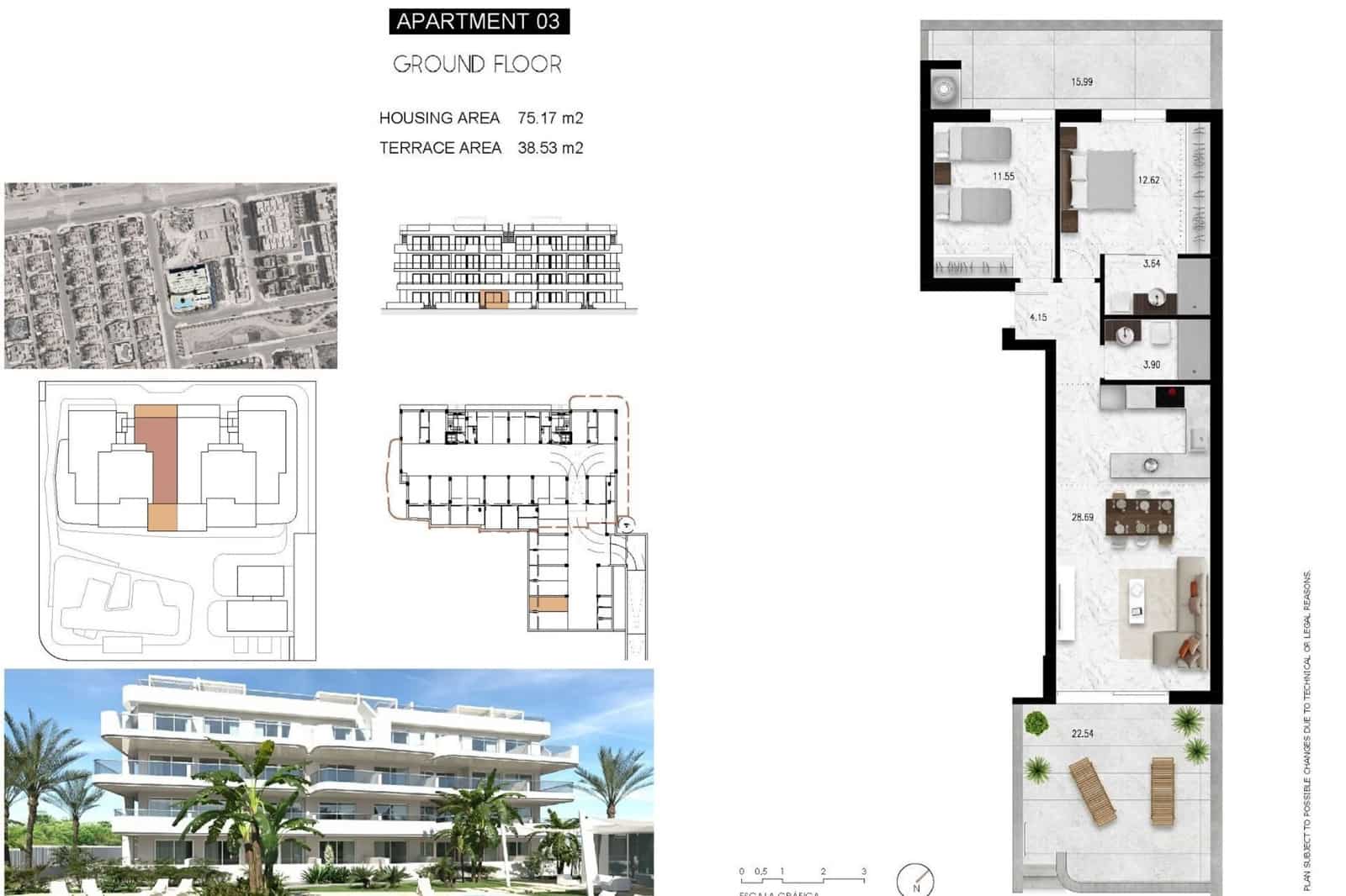 2 soveværelse Lejlighed til salg i Cabo Roig med swimmingpool - € 399.000 (Ref: 9944837)