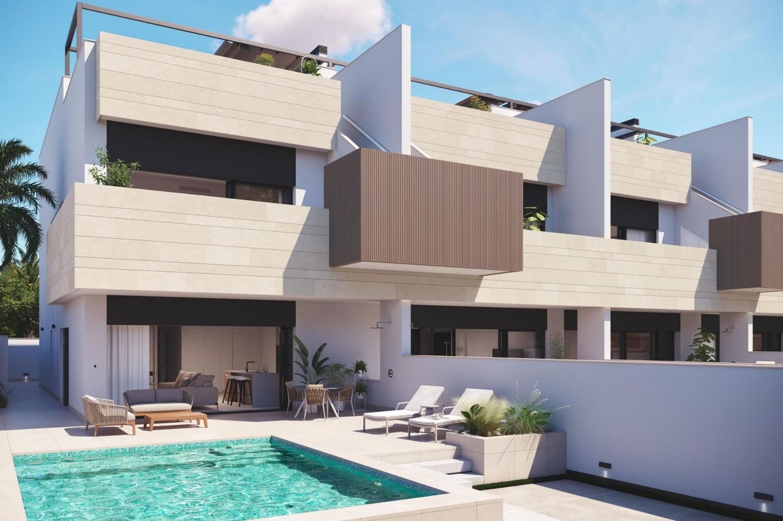 3 soveværelse Byhus til salg i Pilar de la Horadada med swimmingpool - € 439.000 (Ref: 9981345)