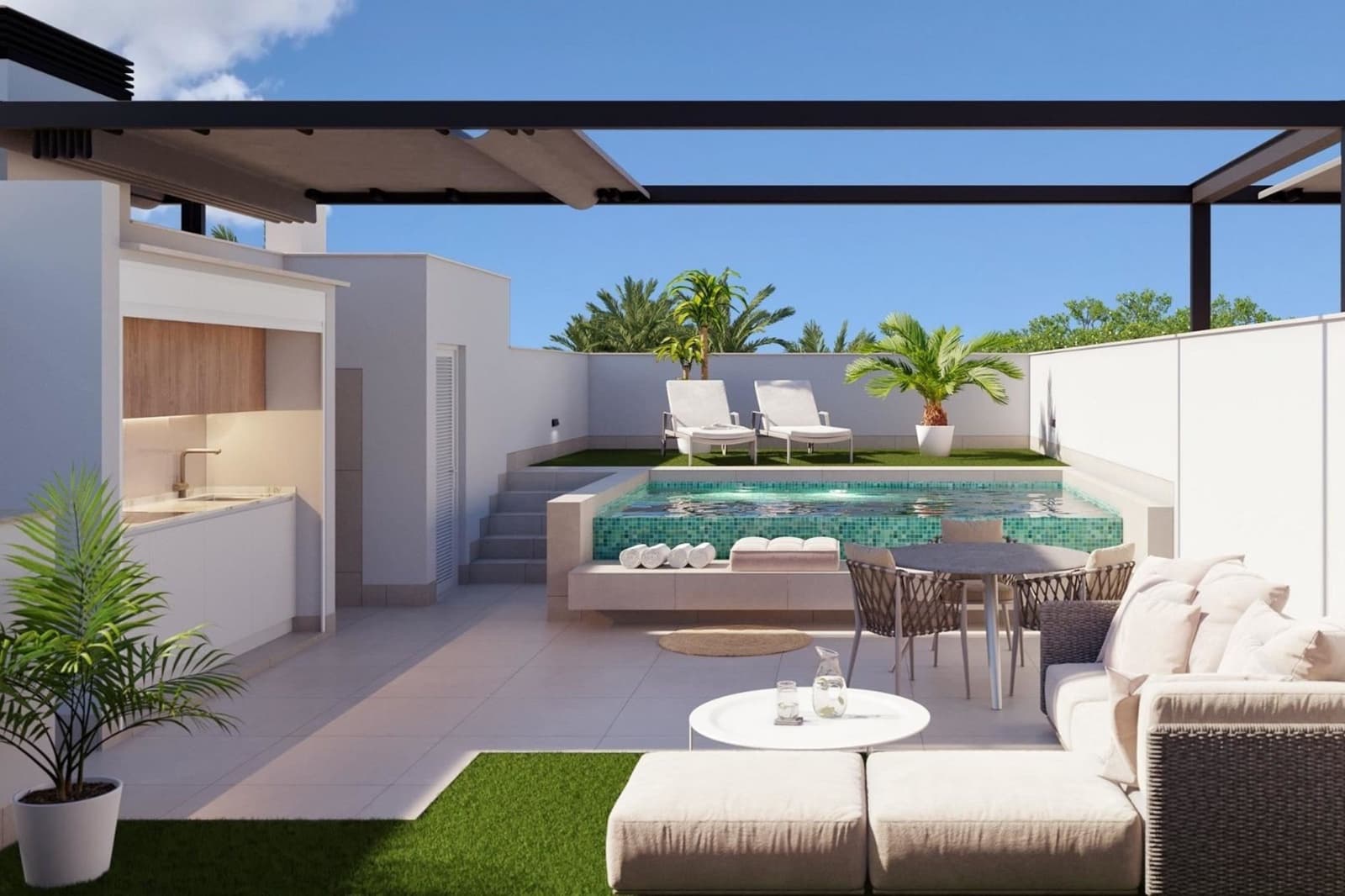 3 soveværelse Byhus til salg i Pilar de la Horadada med swimmingpool - € 439.000 (Ref: 9981345)