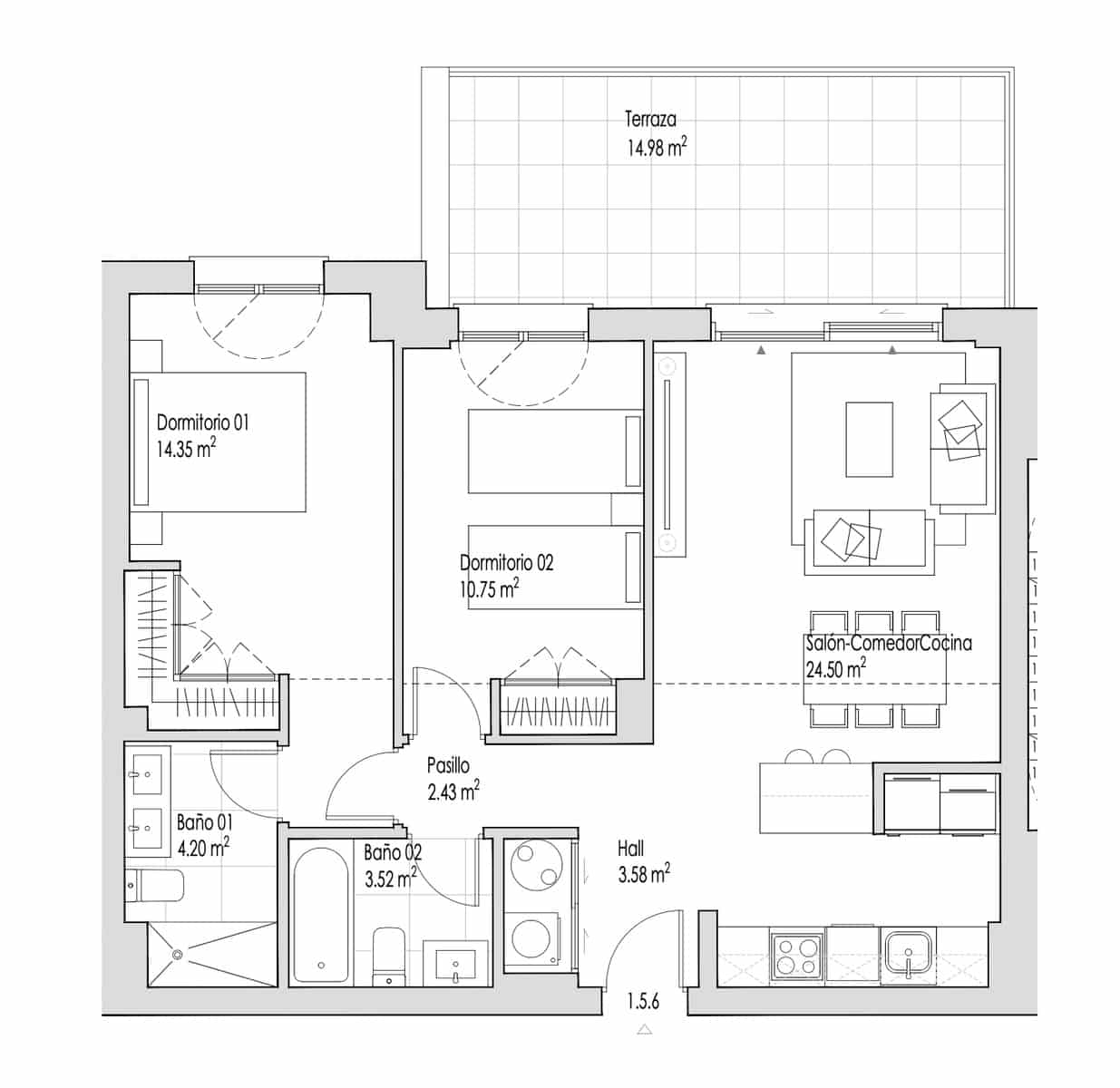 2 sypialnia Apartament na sprzedaż w Estepona z basenem garażem - 519 000 € (Ref: 9666182)