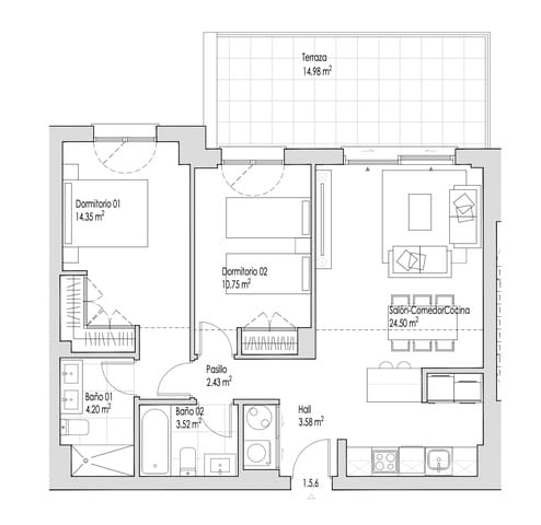 2 slaapkamer Appartement te koop in Huerta Nueva, Estepona met zwembad garage - € 519.000 (Ref: 9666182)